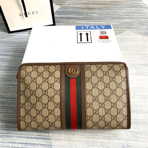 Clutch GUCCI* supreme nam nữ hoạ tiết logo 29cm SIÊU CẤP