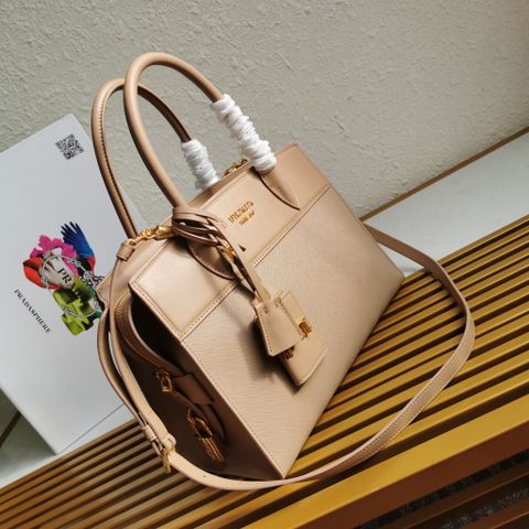 Túi xách nữ PRADA* 30cm da nhám phối màu đẹp sang cao cấp