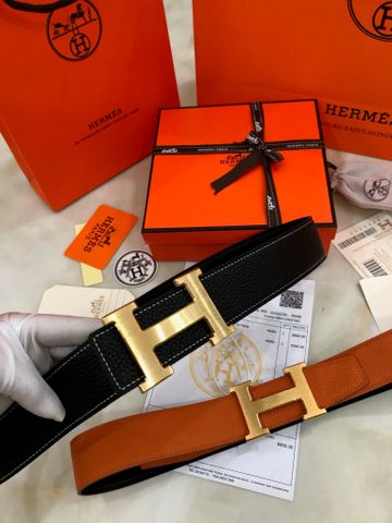 Belt nam nữ Hermes* dây da bò togo bản nữ 3,2cm/ nam 3,8cm dùng 2 mặt đẹp hàng cao cấp