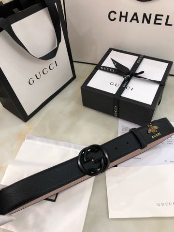 Belt nam GUCCI* nẹp ong vàng Mặt có 3 màu vàng bạc đen