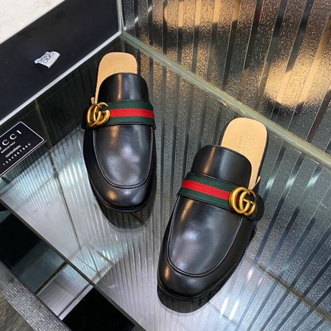 Sục nam GUCCI* da bò lỳ đai ngang sọc màu đẹp cao cấp