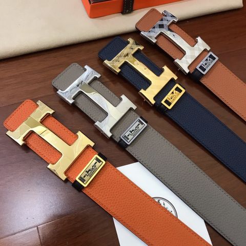 Belt nam Hermes* dây da bò togo mềm 3,8cm