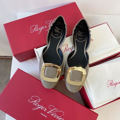 Giày bệt Roger* Vivier* da bóng mềm nhiều màu đẹp sang SIÊU CẤP