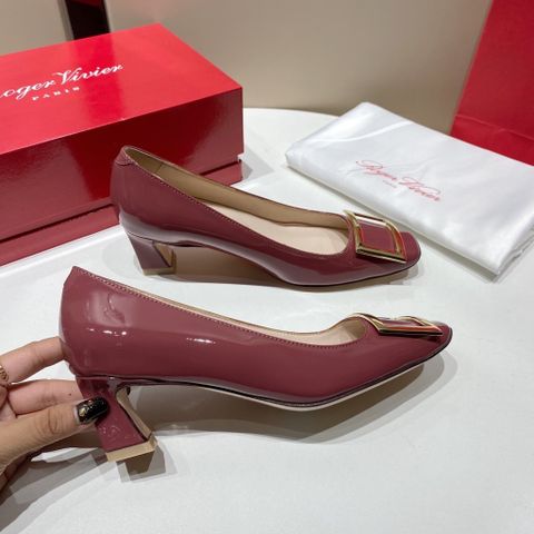 Giày cao gót Roger* Vivier* da bóng đẹp sang cao cấp 4 loại chiều cao: 2,5 4,5 5 7cm hàng cao cấp