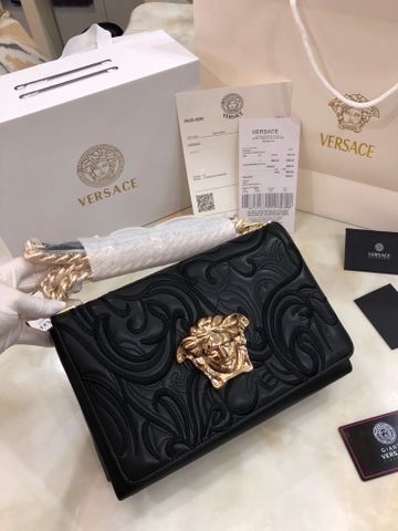 Túi xách nữ VERSACE* da bò dập hoa văn logo vàng đẹp sang  cao cấp