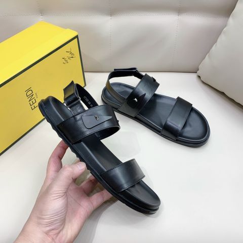 Sandal nam Fendy* con mắt đen da bò cao cấp