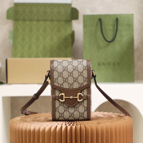 Túi xách nữ GUCCI* hoạ tiết logo viền da size mini 12x17cm VIP 1:1