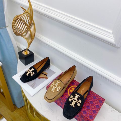 Giày lười nữ Tory* Burch*  da lộn logo vàng đẹp sang SIÊU CẤP