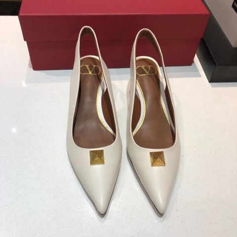 Giày nữ VALENTINO* mũi nhọn gót 4,5cm da bò lỳ đẹp SIÊU CẤP