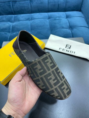 Giày slip on nam Fendy* chất vải hoạ tiết logo đẹp SIÊU CẤP