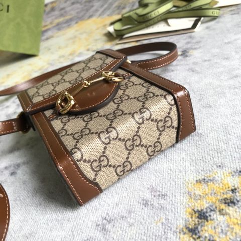 Túi xách nữ GUCCI* mini 12x17cm dáng chữ nhật hoạ tiết logo đẹp Super