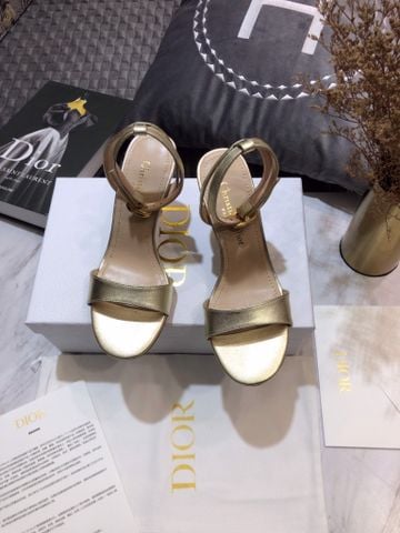 Sandal cao gót Dior* cao 8cm da bò dáng đẹp khoá vàng đẹp sang SIÊU CẤP