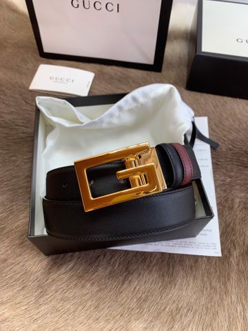 Belt nam GUCCI* bản 3,5cm da bò lỳ dùng 2 mặt đẹp