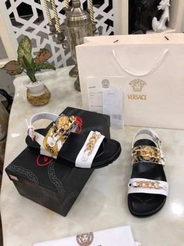 Sandal nam VERSACE* quai hoạ tiết pha xích vàng đẹp độc cao cấp