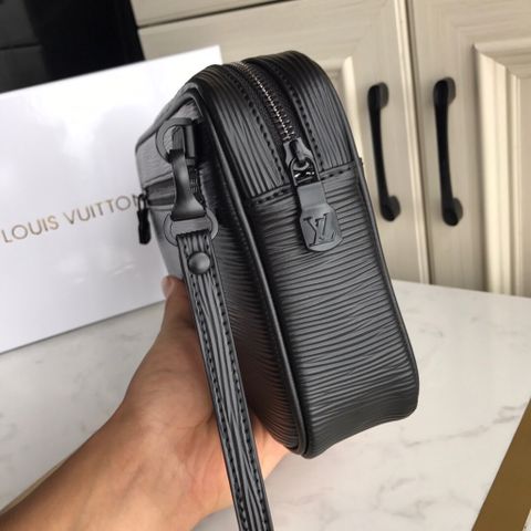 Clutch LV* da tăm ngang 27cm chất mềm đẹp logo đen