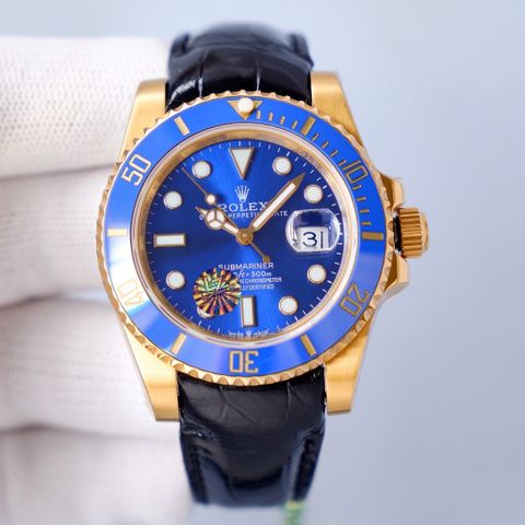 Đồng hồ nam rolex* dây cá sấu case 40mm đẹp sang VIP 1:1