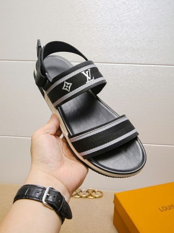 Sandal nam LV* quai vải dù lót da kiểu đẹp cao cấp