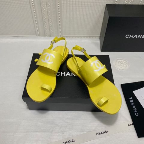 Sandal nữ chanel* sỏ ngón da bò in logo đẹp SIÊU CẤP