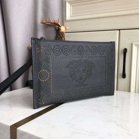 Clutch VERSACE* nam nữ da bò mềm 27cm