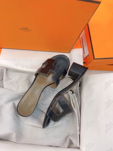 Dép nữ Hermes* gót 4,5cm đẹp SIÊU CẤP