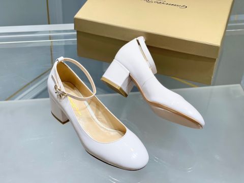 Giày cao gót Gianvito* Rossi* gót to cao 5,5cm da bóng đẹp sang SIÊU CẤP