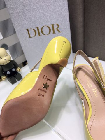 Giày cao gót Dior* da bóng loại bệt cao 6,5cm và 9,5cm SIÊU CẤP