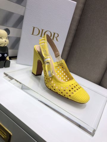 Giày cao gót Dior* vải đan lưới gót to cao 1,5cm 3,5cm 7cm 9cm hàng SIÊU CẤP