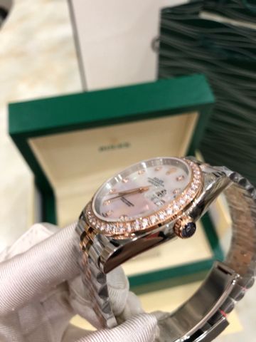 Đồng hồ nam nữ rolex dây kim loại máy cơ