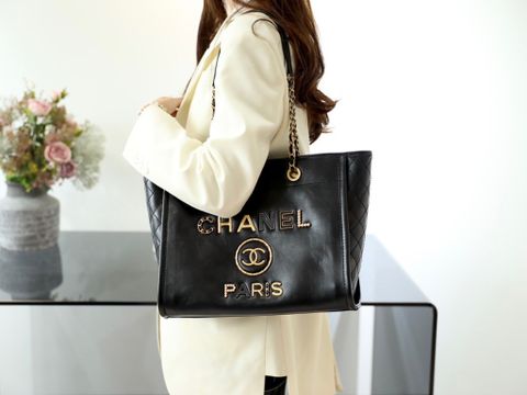 Túi xách nữ chanel* SIÊU CẤP da bò nẹp chữ vàng đẹp sang chảnh