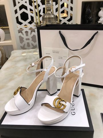 Sandal cao gót GUCCI* gót to cao 10cm da bò lỳ có 4 màu