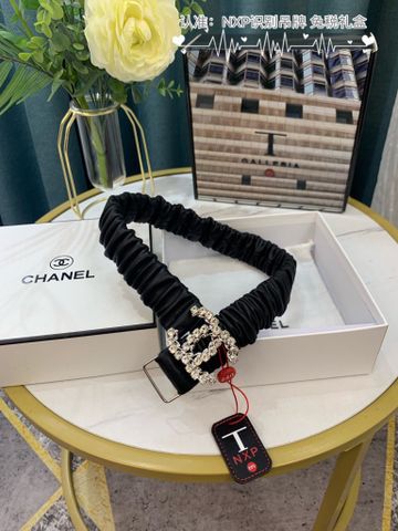 Belt nữ chanel* chun bản 3cm mặt logo nạm đá đẹp sang cao cấp