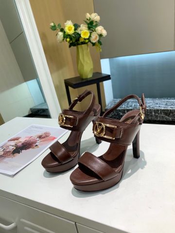 Sandal cao gót LV* cao 10,5cm đế trước 2,5cm da bò mềm có nhiều màu đẹp SIÊU CẤP