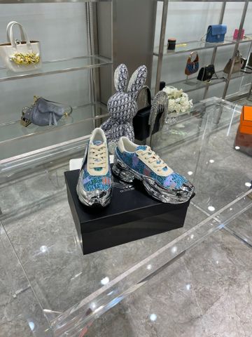 Giày thể thao nam nữ Adidas by Dior* cao 6cm chất vải hoạ tiết chữ đế tráng bạc đẹp độc SIÊU CẤP