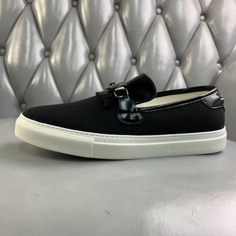 Giày slip on nam PHILIPP* PLEIN* chất vải phối da