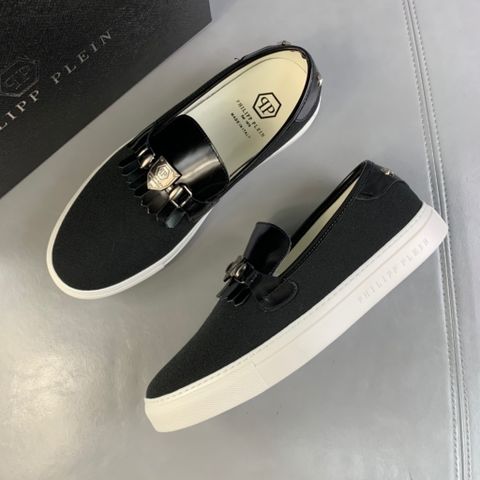 Giày slip on nam PHILIPP* PLEIN* chất vải phối da