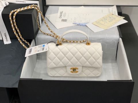 Túi xách nữ chanel* handle size 20cm da cừu có quai cầm 4 màu đẹp SIÊU CẤP