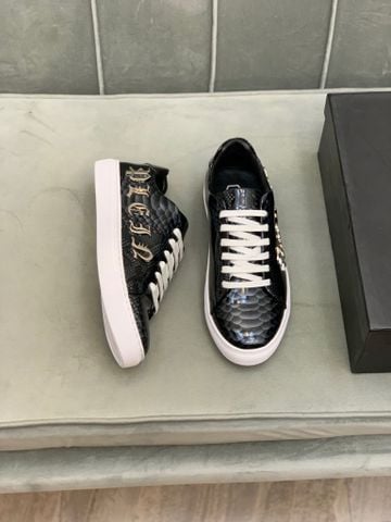 Giày nam buộc dây PHILIPP* PLEIN* da bóng hoạ tiết da rắn đẹp độc