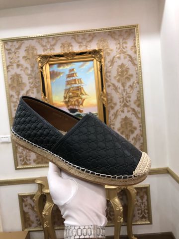 Giày slip on nam GUCCI* đế cói da bò dập hoạ tiết logo nổi đẹp cao cấp