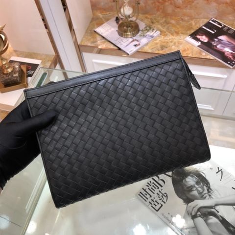 Clutch BOTTEGA* VENETA* nam nữ da đan 26cm dáng vuông chất mềm đẹp cao cấp