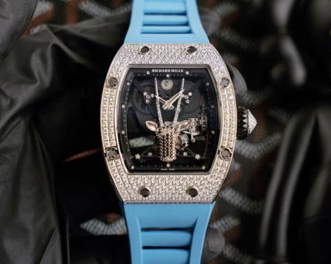 Đồng hồ nam RICHARD* MILLE* lộ cơ máy nạm kim hình con dê