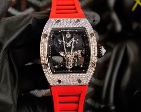 Đồng hồ nam RICHARD* MILLE* lộ cơ máy nạm kim hình con dê