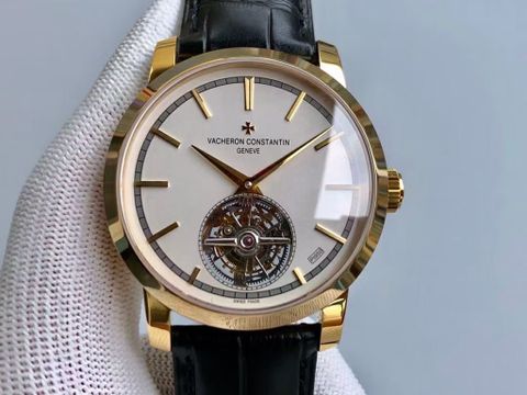 Đồng hồ nam VACHERON* CONSTANTIN* lộ cơ dây da case 42mm dày 12mm VIP 1:1 