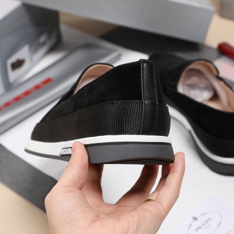 Giày slip on nam PRADA* da lộn đẹp cao cấp