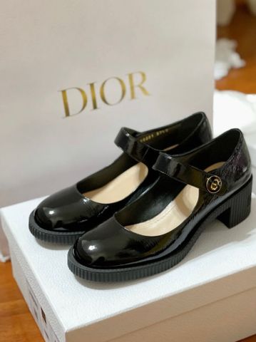 Giày cao gót Dior* cao 6cm da bóng quai ngang đẹp sang SIÊU CẤP