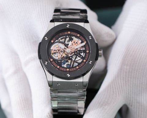 Đồng hồ nam Hublot* lộ cơ case 43mm dày 12cm