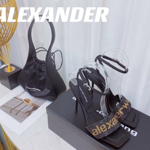 Sandal cao gót Alexander* Wang* quai đá chữ đẹp SIÊU CẤP