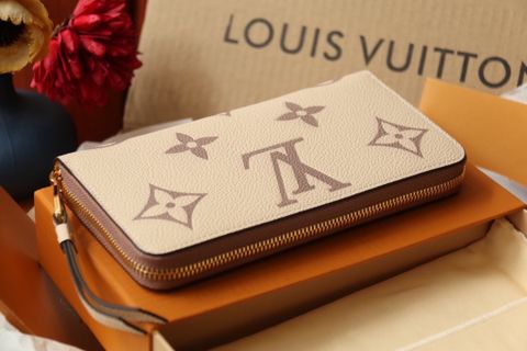 Ví nữ LV* dáng dài SIÊU CẤP 20cm da bò dập hoạ tiết Monogram đẹp sang