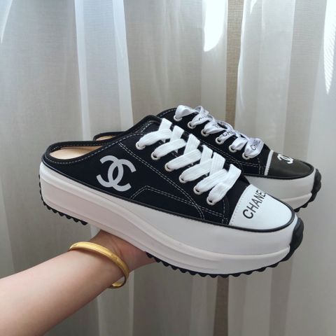 Sục thể thao nữ chanel* cao 5cm chất vải in logo đẹp cao cấp