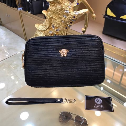 Clutch VERSACE* 27cm da bò mềm dập vân