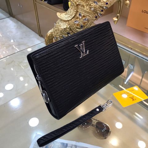 Clutch LV* da bò mềm dập vân size 26cm đẹp sang lịch lãm